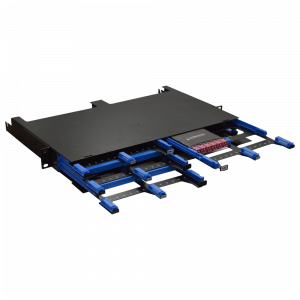 19" Enclosure for 12 MPO high-density cassettes, 1U, black